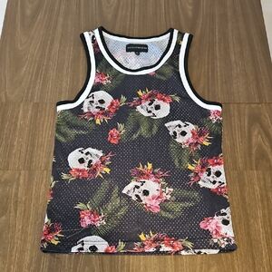 No Boundries | Jersey Skull Tank | Mens XS